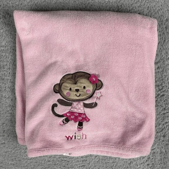 Carters Child of Mine Baby Girl Plush Blanket Monkey Wish Ballerina Wish Wand - Picture 1 of 16